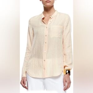 Eileen Fisher - Silk Cotton Peach Shirt - Size L